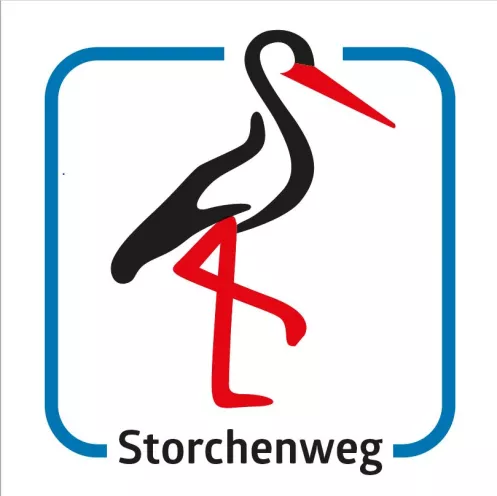 Logo Storchenweg mit Weißstorch