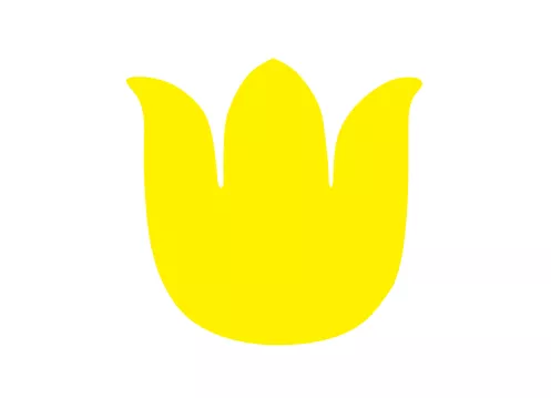 Logo Tulpenbaumweg gelbe Tulpenblüte